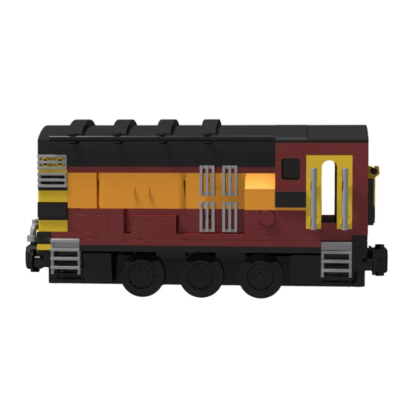 Stadtauto-Modell MOC Bausteine Klasse 08 Diesel-Rangierlok Modulare Technologie Kinder-Urlaubsgeschenke Zusammenbaubares Spielzeug