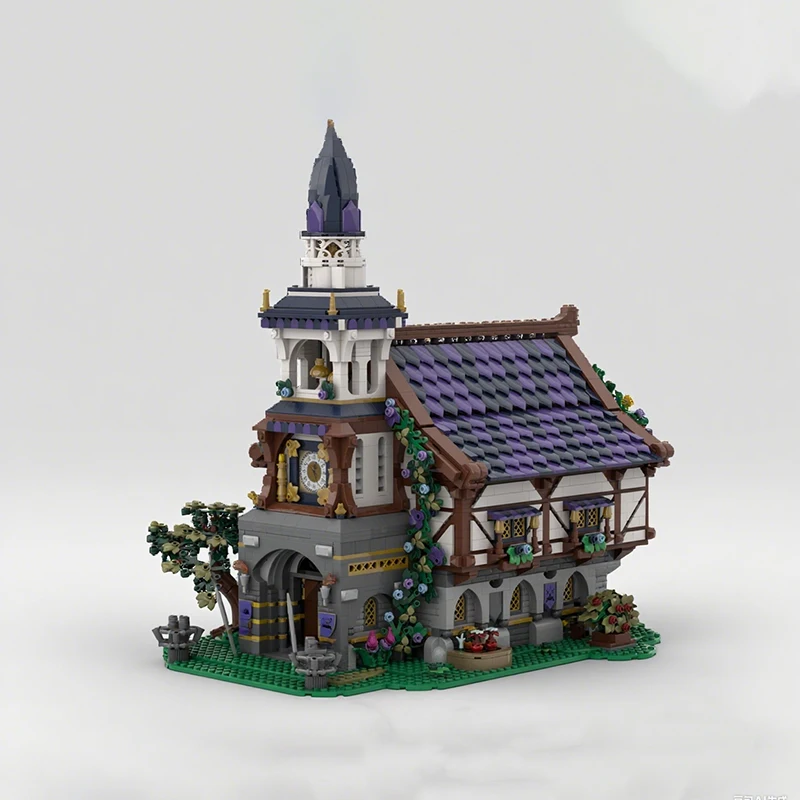 

4001 шт. MOC городской зал Rathaustown Hall замысловатый классический архитектурный детальный DIY модель строительные блоки игрушки на день рождения подарок