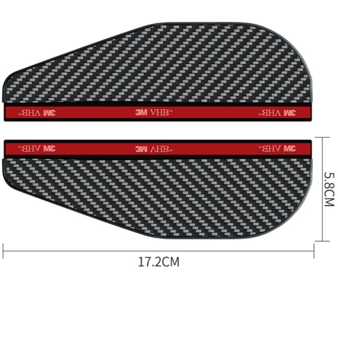 Nuevo Espejo retrovisor para coche, cubierta para cejas contra la lluvia, textura transfronteriza de fibra de carbono, espejo de marcha atrás, protector meteorológico, protector contra la lluvia