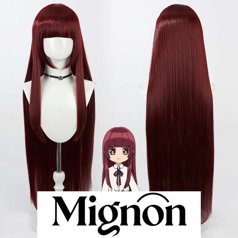 

Путеводитель Якузы для няни Kozakura Yaehana, парик для косплея, винно-красные длинные волосы, подарок на Хэллоуин