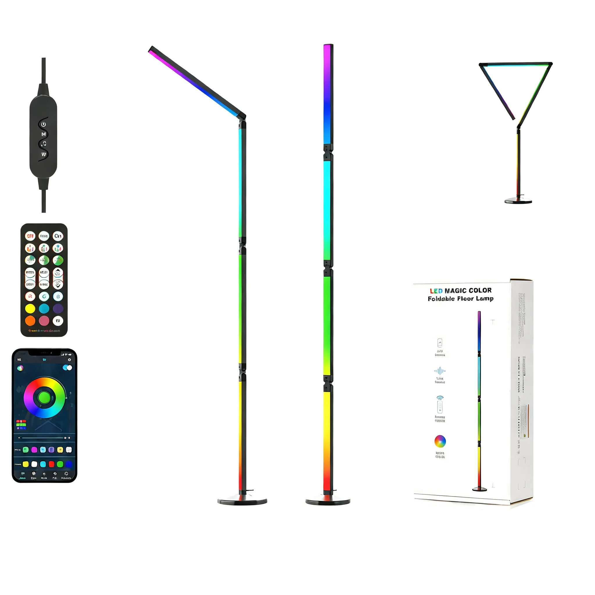 Gaming Atmosphere Light Foldable Desk Lamp Sound Activated Color Change DIY Shape Customization