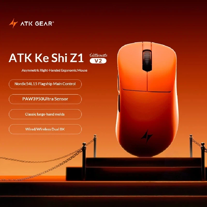 

ATK Liekong Z1V2 Master Edition Wireless Mouse Ergonomic Self Developed Zhongda Games Esports Fearless Contract