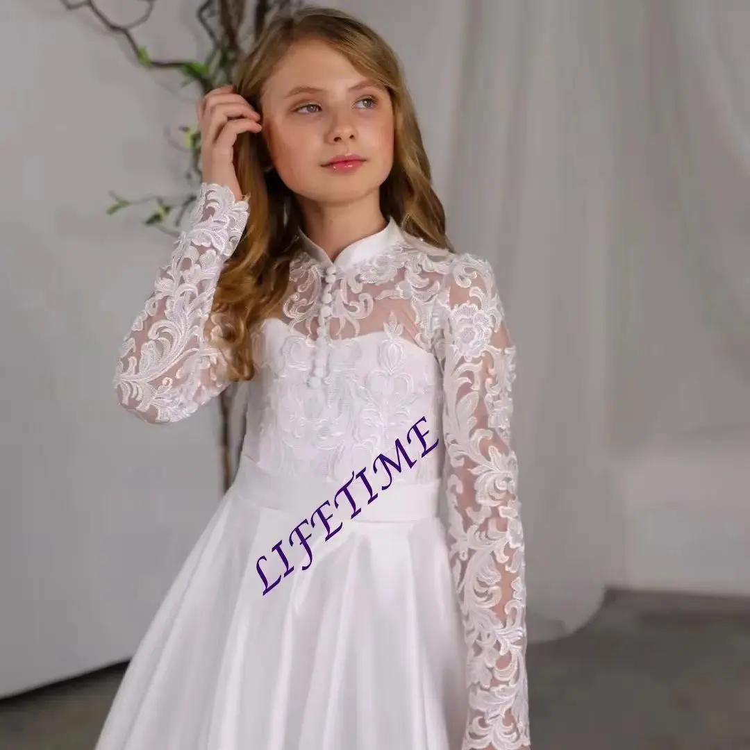 Customized Infant Toddler Flower Girl Party Gown Little Kids Formal Birthday Dress Keyhole Design Junior Miss Runway Style