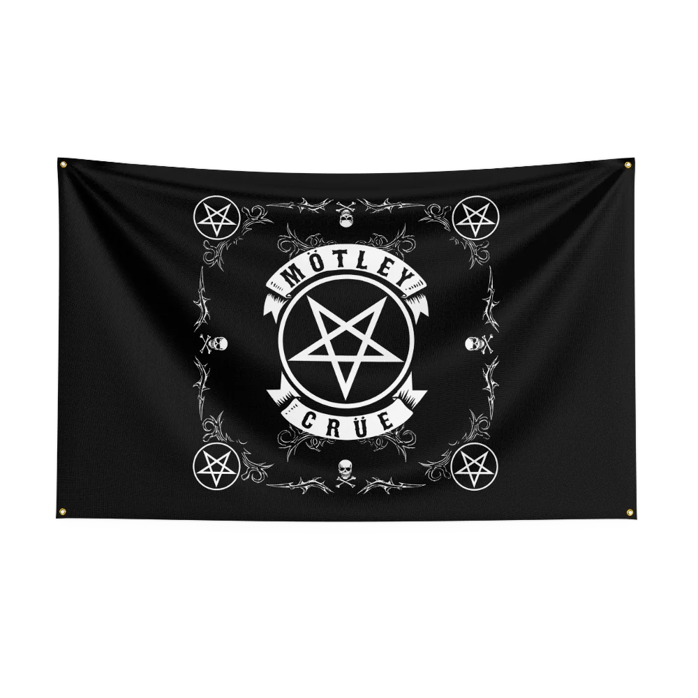 M-Mo-t-ley Crue Flag Professional Flag Polyester Digital Printing Flagge Banner For Decoration Garage Room Home