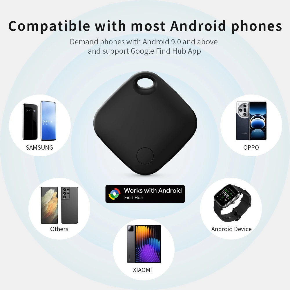 GPS Bluetooth Tracker For Xiaomi Samsung Tag Key Finder Pets Locator Item Anti-loss Smart Tag Work With Android Google Find Hub