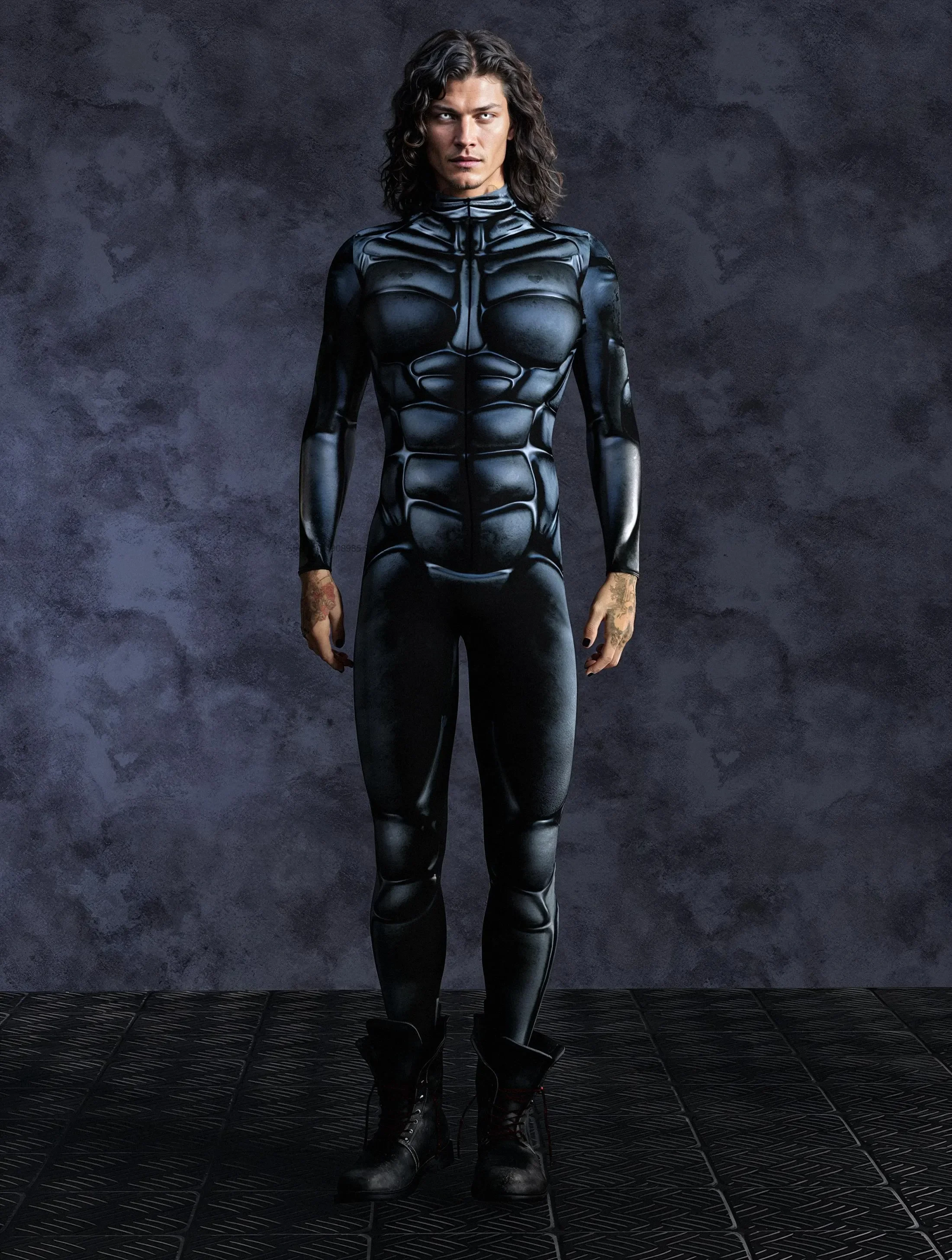 

Disco Cyberpunk Armour Romper Jumpsuit Cosplay Bodysuit Black Cool Steampunk Punk Costume Halloween Party Robot Men 2025
