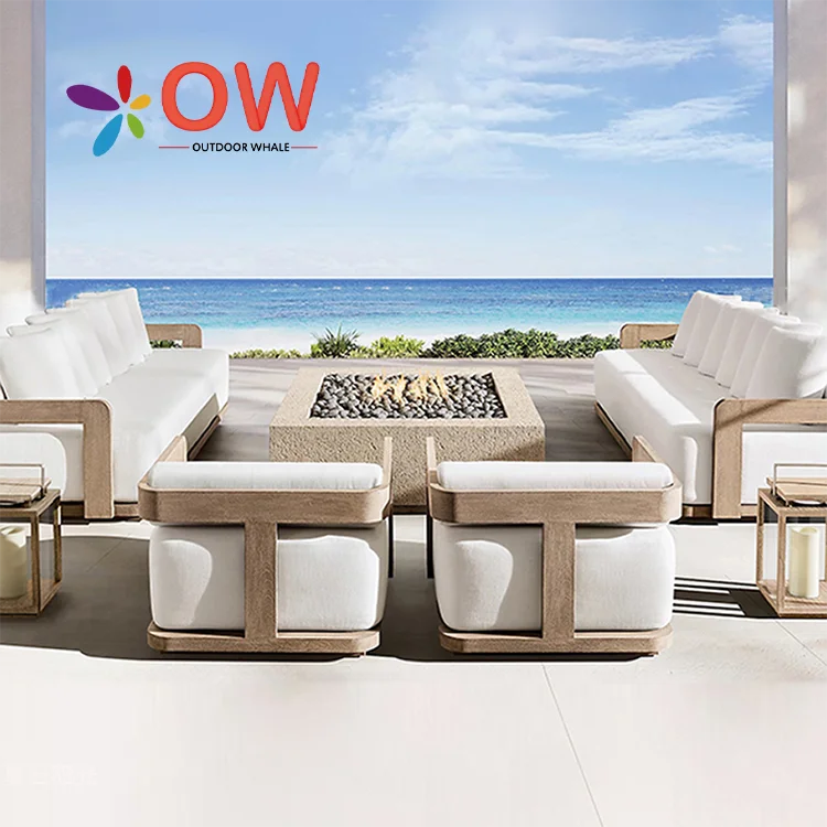 طقم أريكة خشب الساج المقاوم لل - مراجعة Outdoor Furniture Teak وسعره