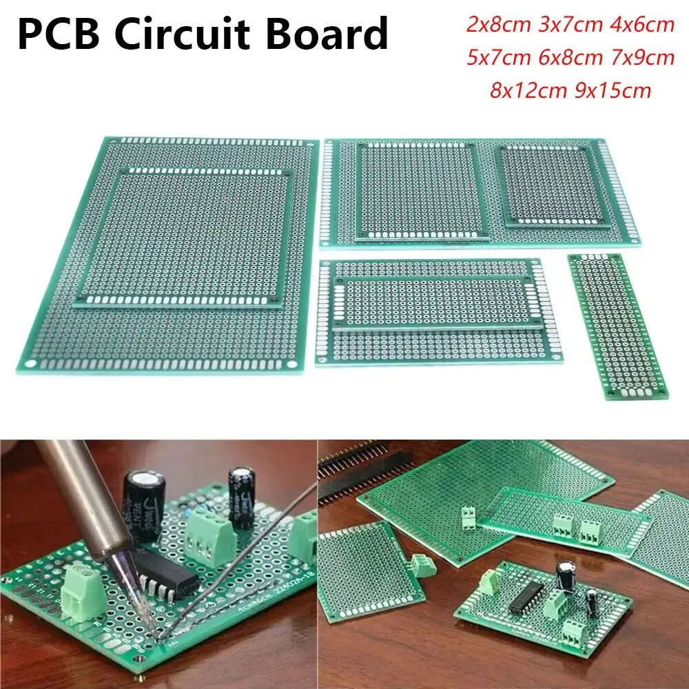 1Pcs Universal PCB Board Tin-plated 2x8 3x7 4x6 5x7 6x8 7x9 8x12 9x15cm Prototype Board Double Sided Circuit Boards