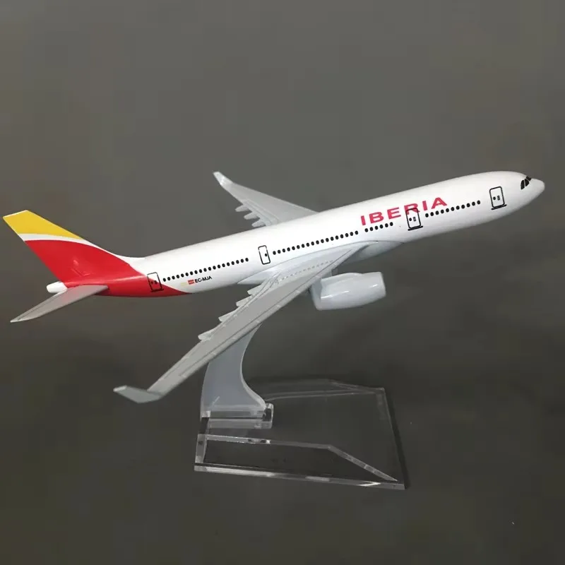 16 cm A330 Iberia Airways Airbus 1/400  Scale Die-Cast 330 Metal Airplane Model Children's Gift Home Decoration