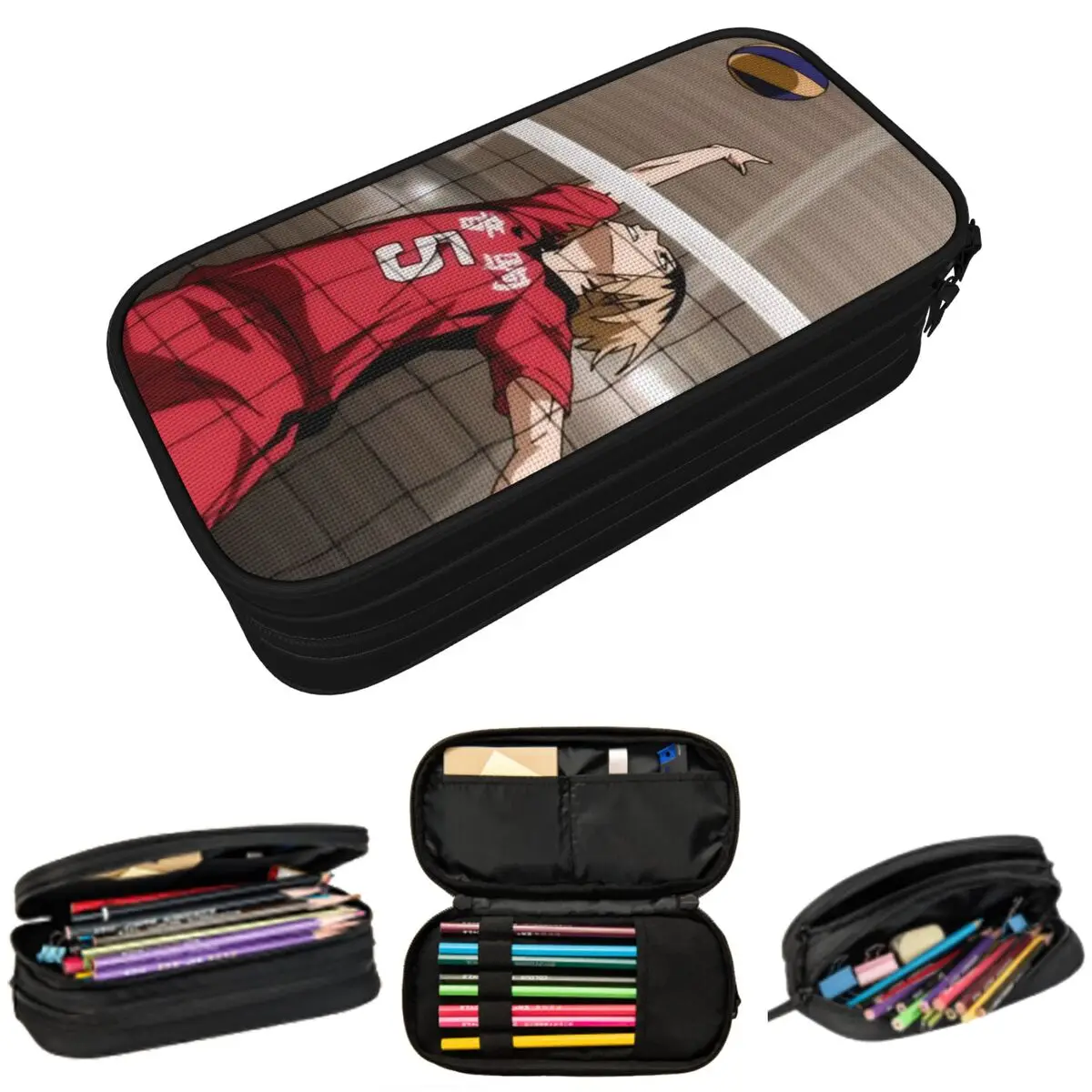 

Пенал для карандашей Kenma Kozume Haikyuu Anime Japan Volleyball для детей, школьный пенал, сумка для канцелярских принадлежностей, держатель для ручек