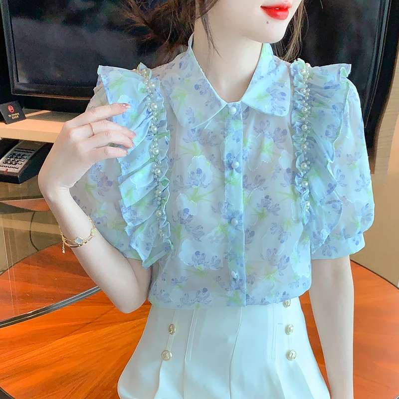 New Korean Fashion Ladies Shirts Blouses Casual  Women Tops Female Woman Button Up Shirt Girl Long Sleeve Blouse Py3156