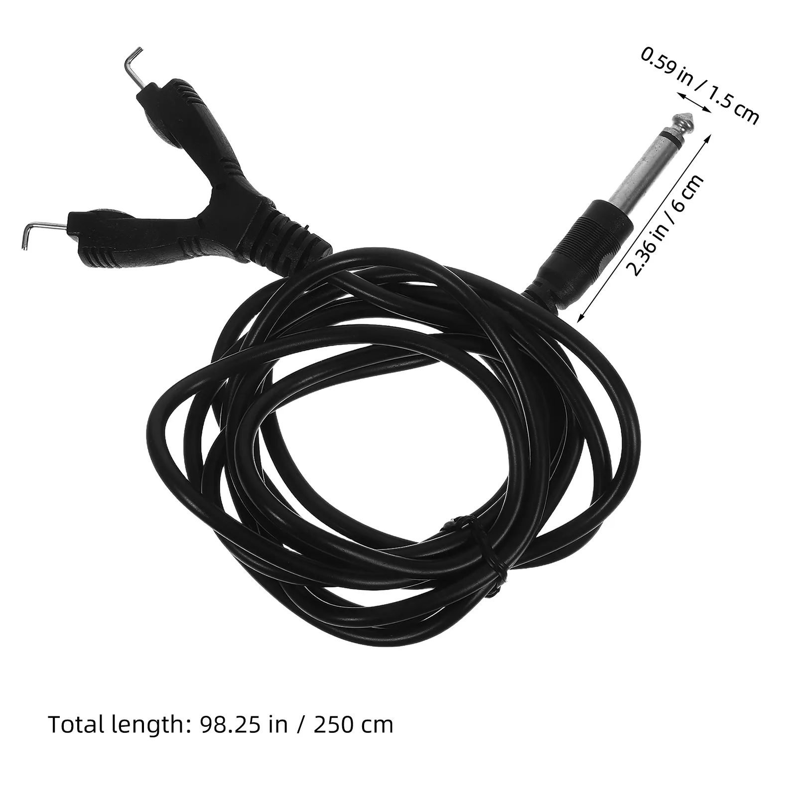 Tattoo Machine Clip Cord 250cm Flexible Silicone Copper Heavy Duty Power Supply Wire Standard Mono Plug
