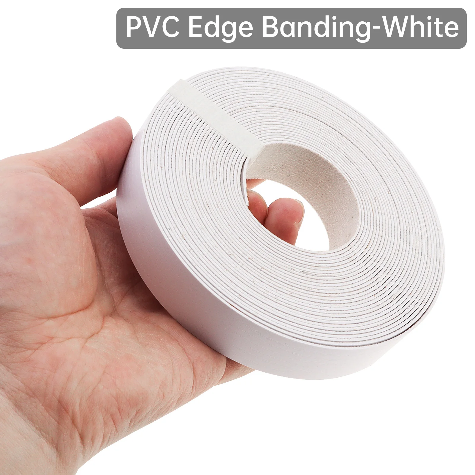2.2cm x 7.62M White / Black Hot Melt Adhesive PVC Edge Banding Furniture Cabinet Surface Table Pre-glued Veneer Edging Tape image 6