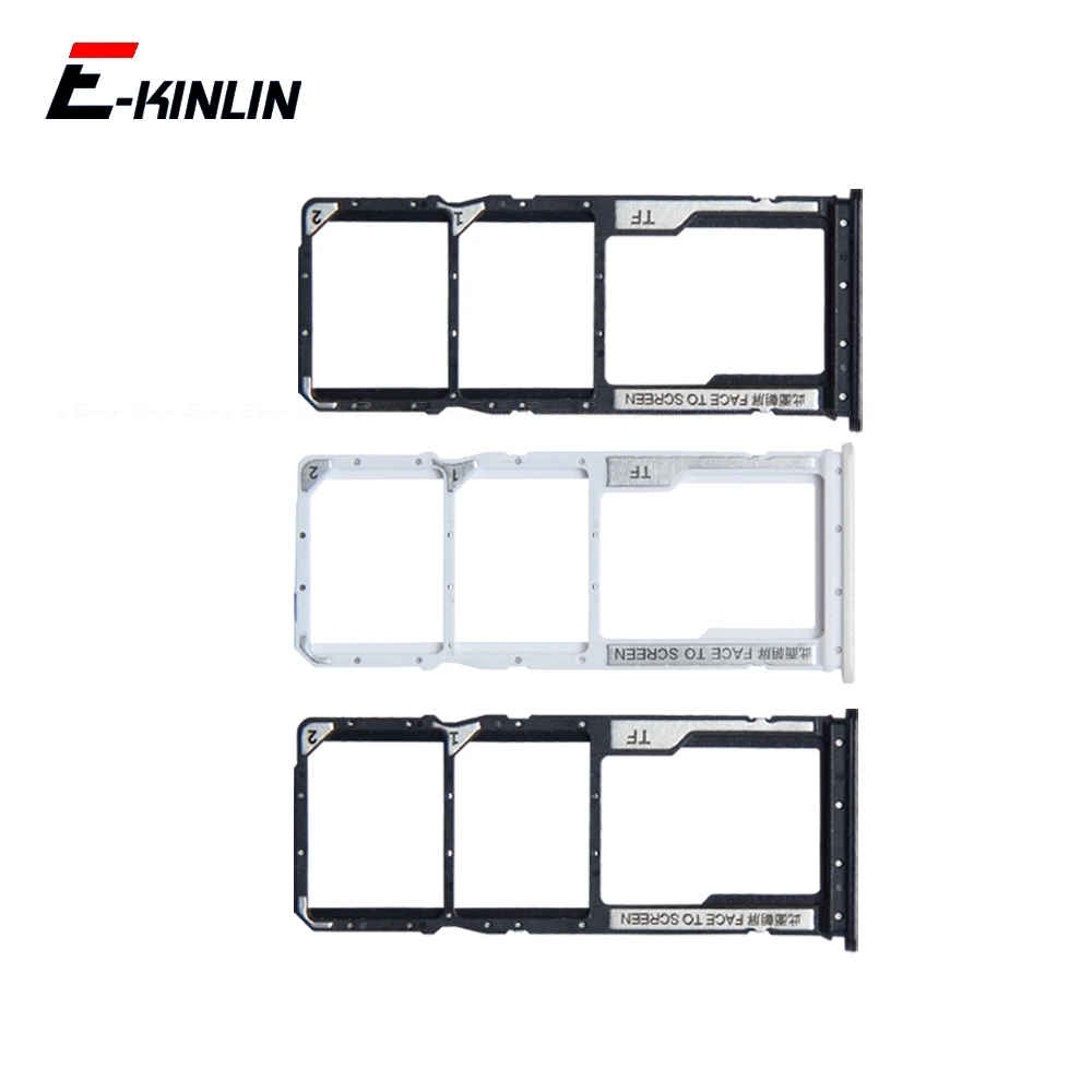 

Sim Card Tray Reader Container Connector Socket Holder Slot Adapter For XiaoMi Redmi Note 9 Pro 4G 5G Replacement Parts