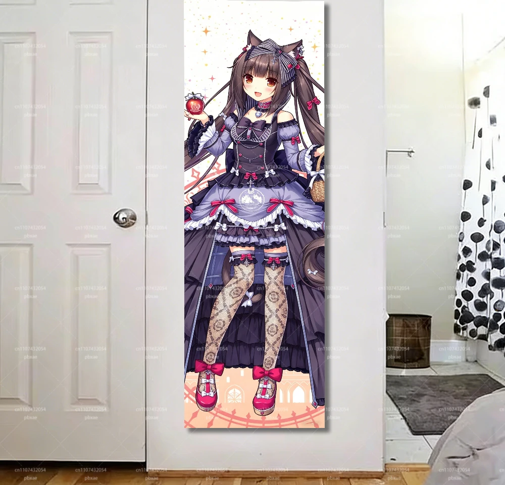 

Гобелен Nekopara с милой кошечкой, вертикальное аниме-панно для декора комнаты