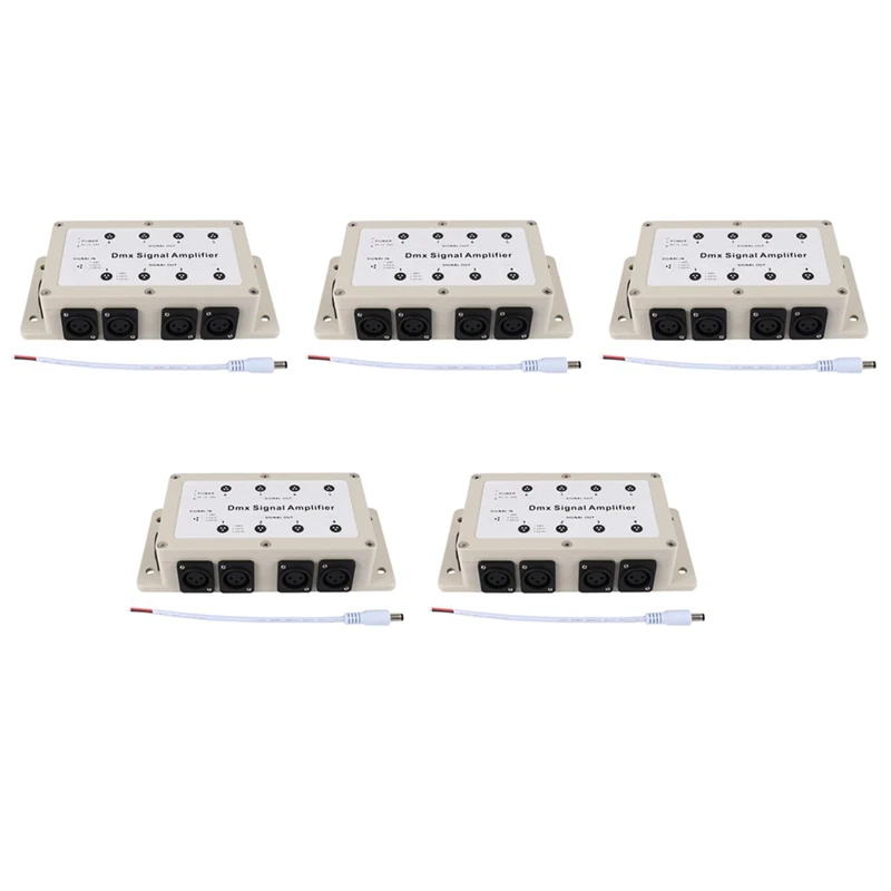 5X Dc12-24V 8 Channel Output Dmx Dmx512 LED Controller Signal Amplifier Splitter Distributor For Home Equipments