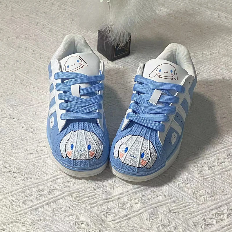 Sanurgente-Hello Kitty Blue Cinnamoroll Casual Sneakers, Chaussures Anime, Rose, Mode, Couple, Confortable, Classique, Mignon, Cadeau de Noël