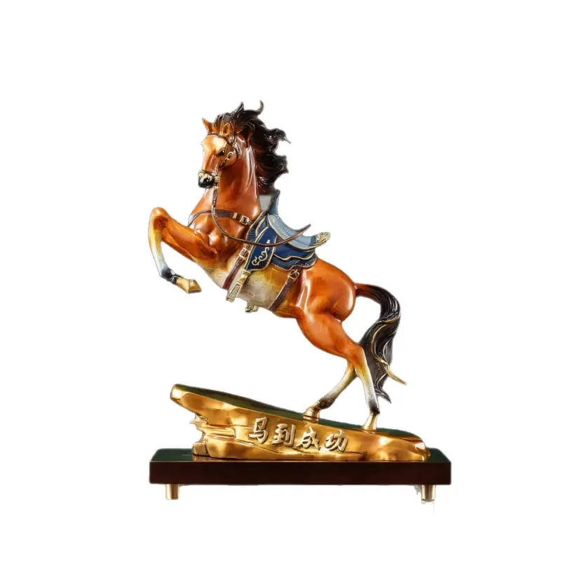 Successful copper horse ornament high-end leadership high-end office decoration handicrafts company housewarming opening gift