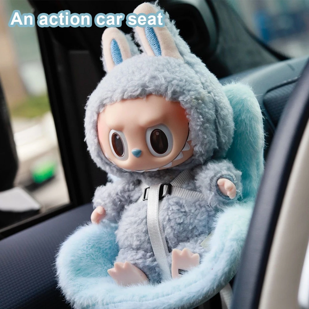 Car Doll Safety Seat for OB11 Labubu Cartoon Chair Model for Labubu Car Seat Outlet Decor for Labubu Doll Car Interior Styling