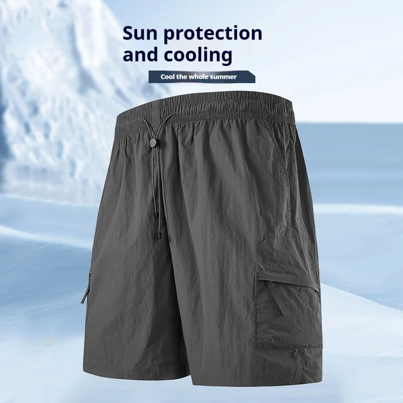 Summer Sun Protection Unisex Couple Shorts Men Lightweight Sports Casual Loose Short Pants With Big Pockets Daily Wear Bottoms