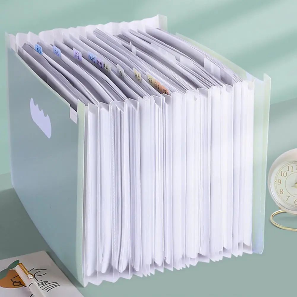 

Разноцветная Папка-органайзер для файлов, папка-гармошка с этикетками, 25-карманная папка для файлов гармошкой, водонепроницаемая домашняя ежемесячная