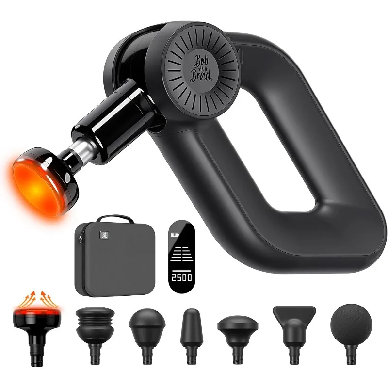 

D6 Pro Plus Massage Gun with Heat, Deep Tissue Percussion with 16mm Amplitude, Professional Muscle Massager Gun for