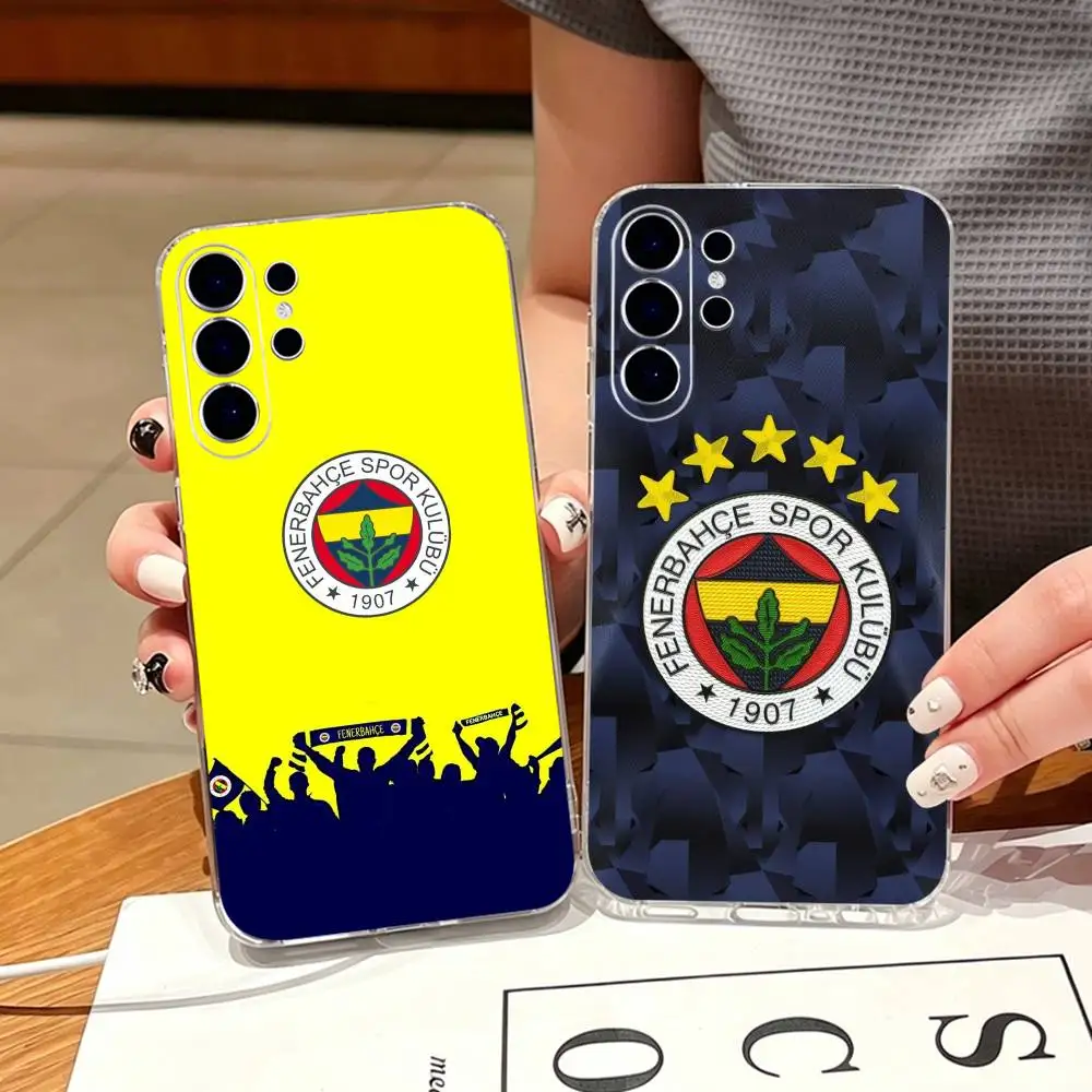 Cool Turkey Fenerbahce Pattern Phone Case For Samsung S25,S24,S21,S22,S23,S30,Ultra,S20,Plus,Fe,Note,10,9,5G Transparent Cover