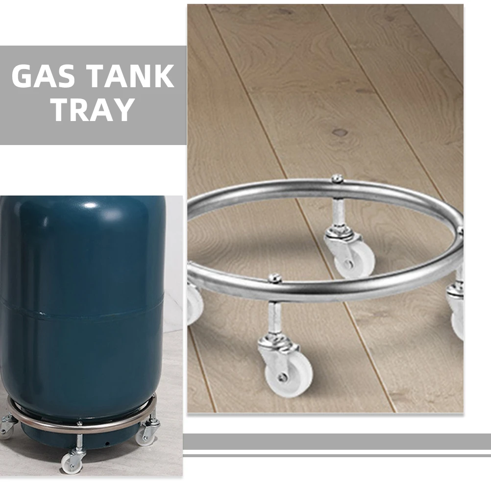 

Sturdy Gas Holder Wheels Propane Tank Cylinder St With Wheels St Movable Bracket for Home Kitchen Thickened Stainless Steel