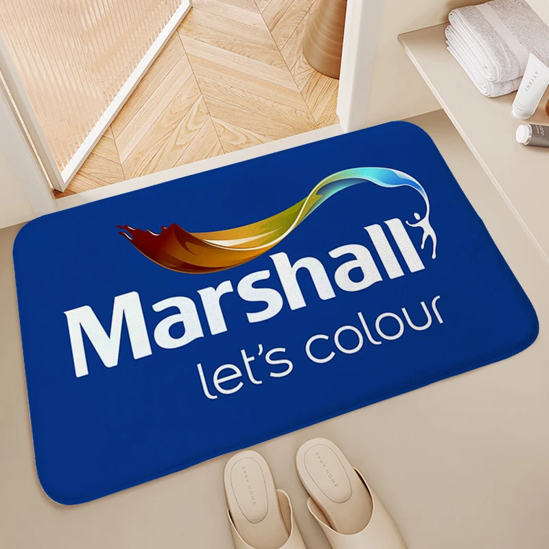 Digital Print Door Mat for Bathroom M-Marshalls Carpet for Bedroom Sleeping Room Rugs Soft Bathmat Entryway Veranda Floor Mat