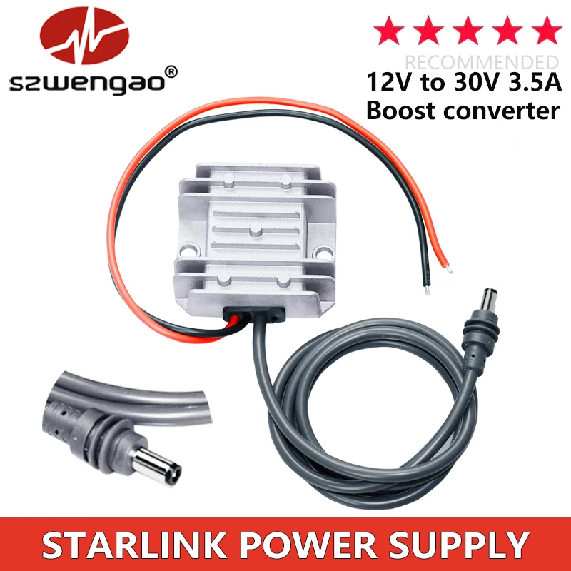 New Product Starlink DC to DC Converter 9-28V 12V 24V to 30V 3.5A 57V 4.5A Power Transformer High Power Boost Module for Car Bus
