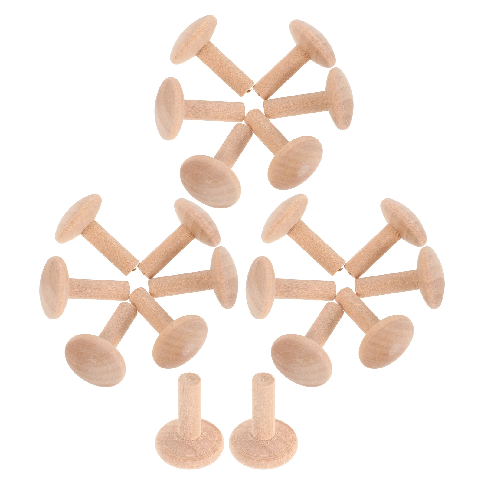 

20pcs T Shaped Wooden Dowels Natural Hardwood Grain Solid Wood Fasteners niture Repair Handmade Crafts Mini Pegs For