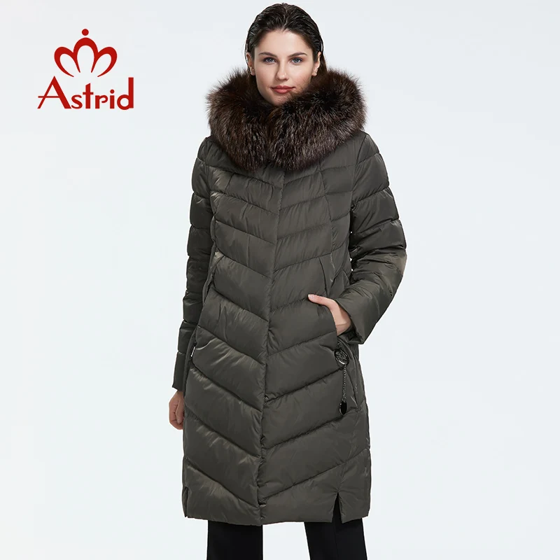 Astrid 2023 Winter new arrival down jacket women with a fur collar loose clothing outerwear quality women winter coat FR-2160