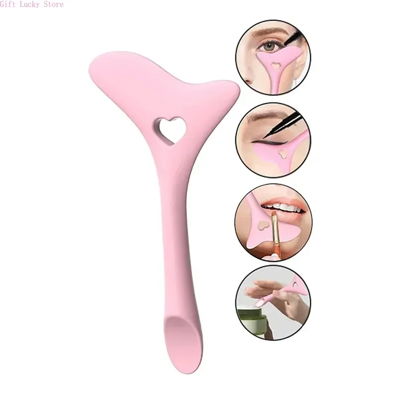 Groothandel multifunctionele eyeliner stencil vleugeltips siliconen eyeliner hulp tekening lippenstift draaghulpmiddel herbruikbare make-uptools