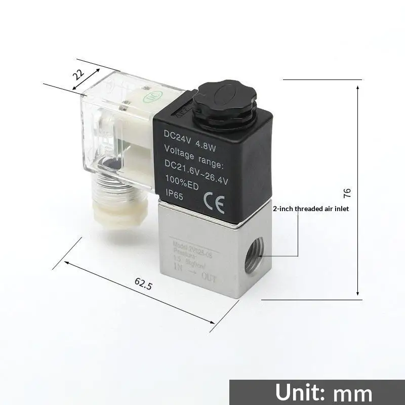 Oil-Free Compressor Solenoid Unloading Valve Easy to Install IP65 Protection for Home Garage Pneumatic Maintenance