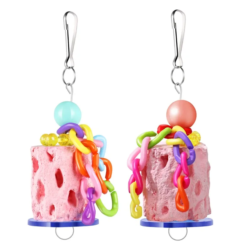 

Rat Cage Accessories Budgie Swing Parrots Bird Bite Toy Pet Molars Stone Teeth Griding Chew