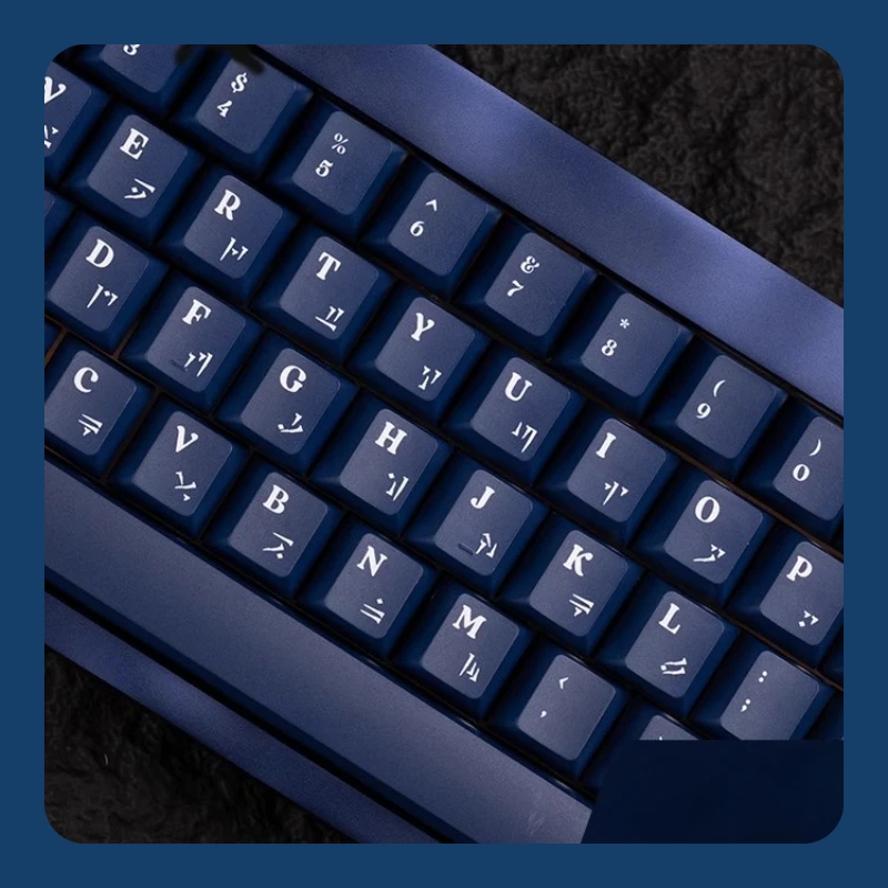 Imagem -05 - Azul Marinho Keycaps Grupo Sublimação Pbt Perfil Cereja Acessórios Teclado Mecânico Custom Gaming Key Caps 140 Chaves