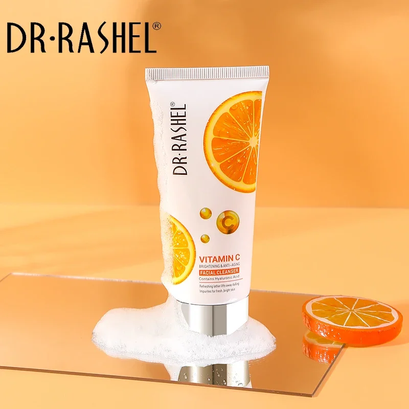 DR.RASHEL Natural Vitamin C Nourishing Repair Facial Cleanser Skin Care Whitening Moisturizing Shrinking Face Washing Product