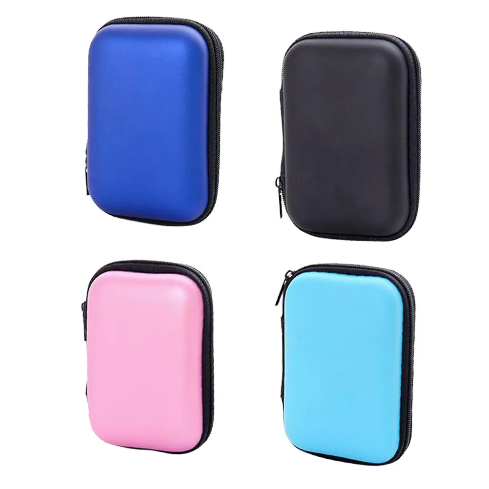 4Pcs Data Cable Organizer Multi-Function Cord Bags Portable Travel Power Bank Storage Bags Wear-Resistant Rectangular Coin