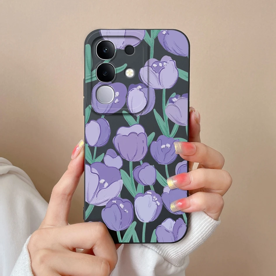 Nowa osłona do aparatu Vivo T4x 5G Ochrona aparatu Śliczne wzory żab Panda Miękkie silikonowe etui zapobiegające upadkom do Vivo T 4x 5G Bumper Shell