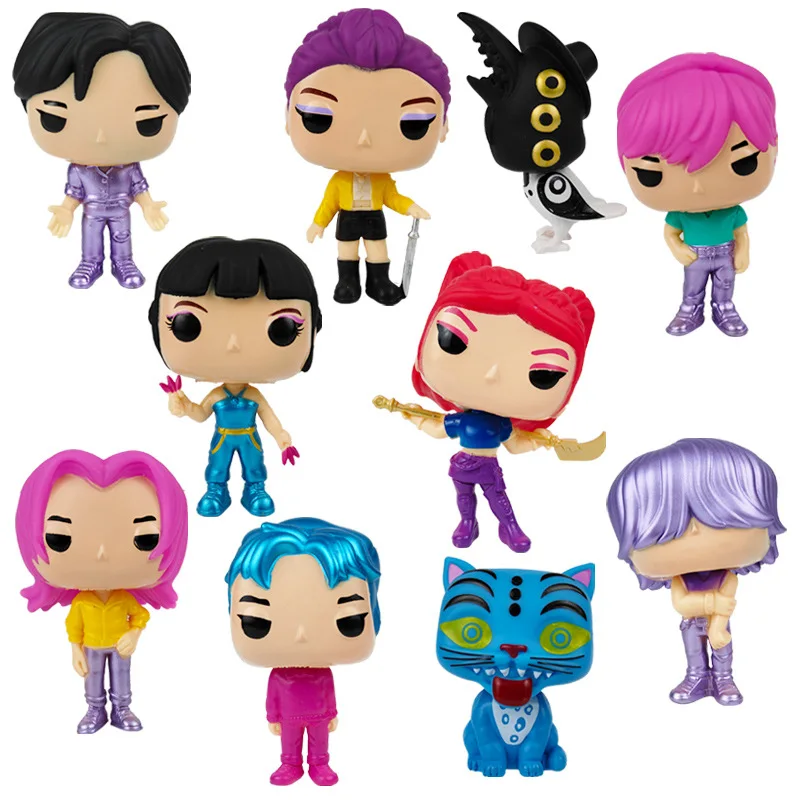 10 個 Kpop デーモンハンターズフィギュア Pvc モデルアニメ置物コレクション像デスク装飾人形子供のおもちゃクリスマスギフト