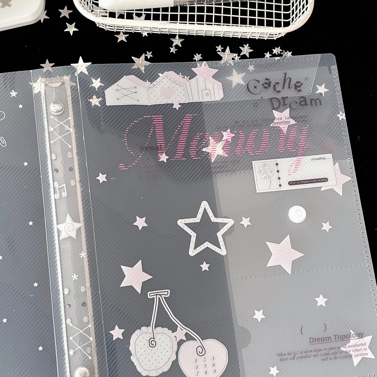 WAKAWAKA A5 Binder Organization  Ring Binder Notebook Scrub Loose-Leaf PP Inner Core Cover Note Book Journal Planner Office