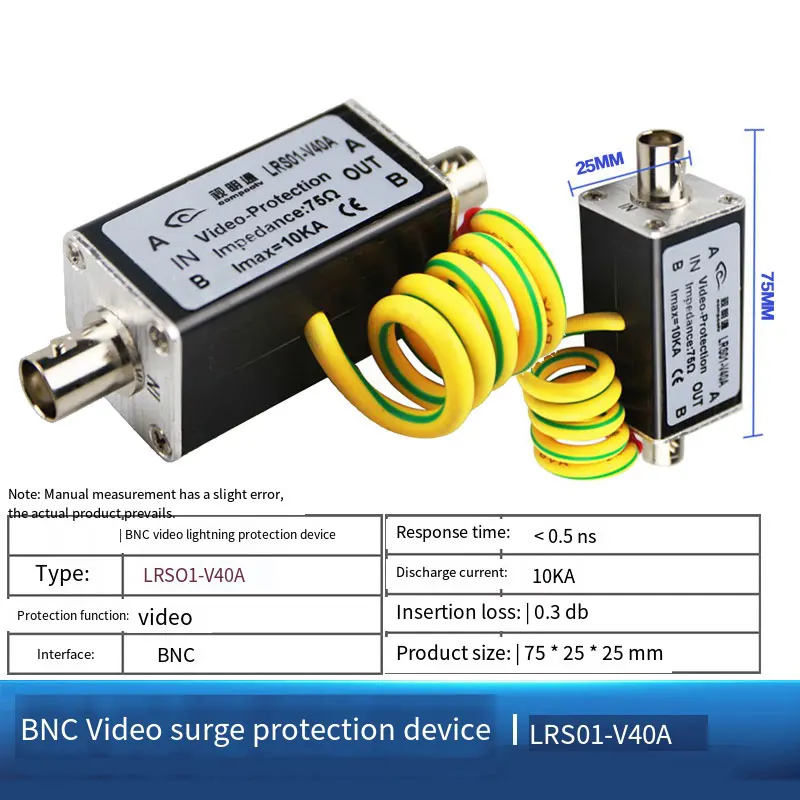 Surveillance Video Lightning Arrester Analog Camera Bnc Signal Surge Lightning Protection Arrester