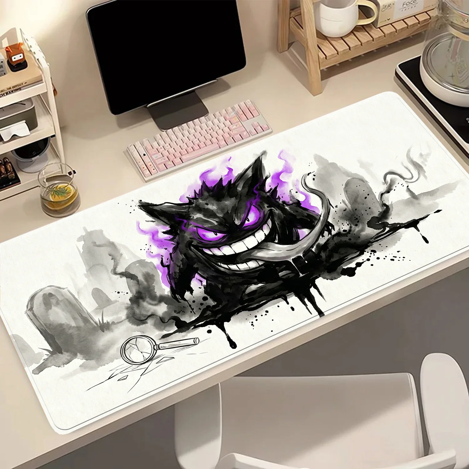 HD Mauspad Pokemon Wash Painting Rutschfeste Langlebige Gaming-Schreibtischunterlage PC Computer Tastaturunterlage Bedrucktes Erweitertes Mauspad Anime