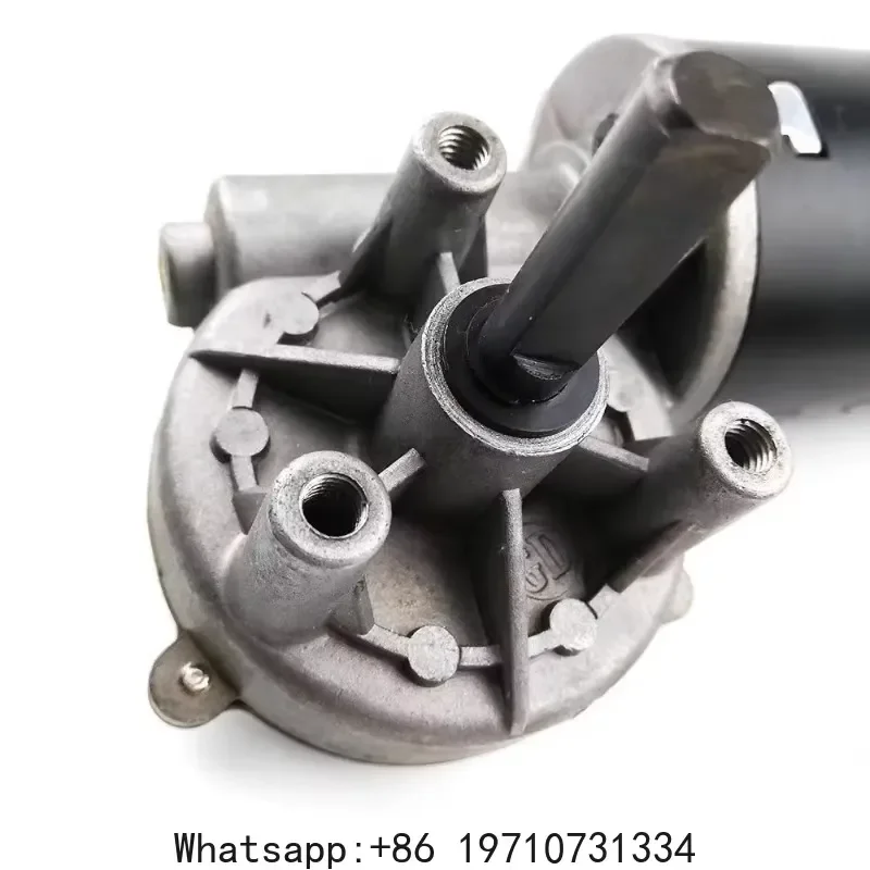 for Worm Gear Reducer 30W High Torque DC 12V 24V Electric Reversible Metal Right Angle Flat Shaft Mini Motor 50RPM