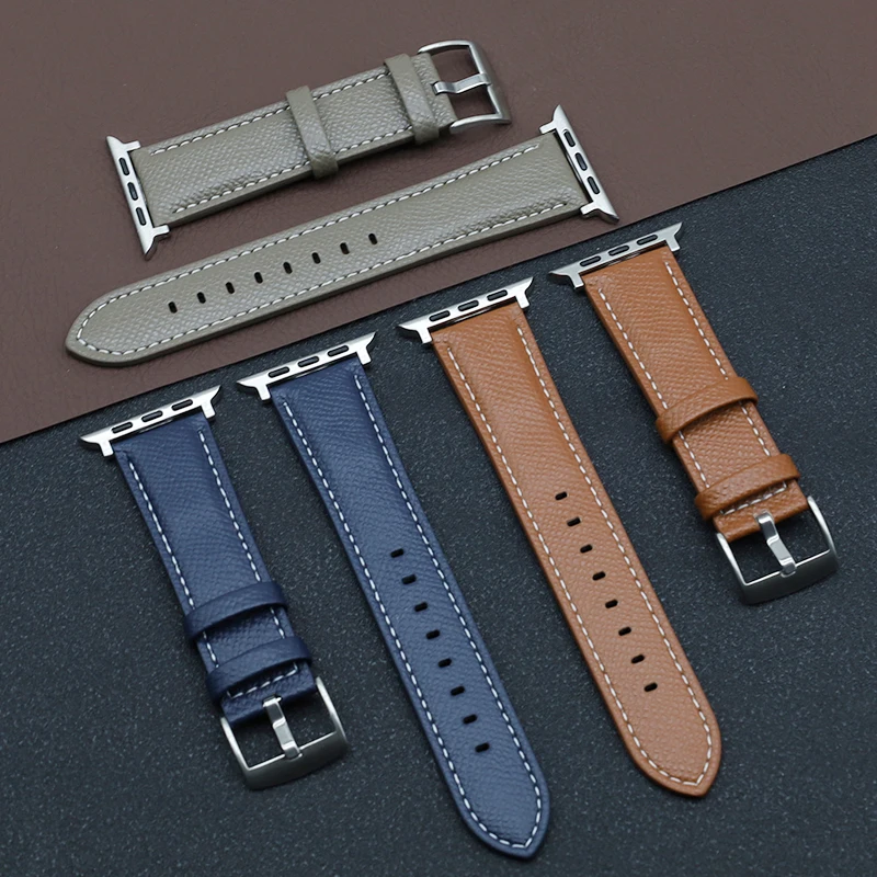 PU Leather Strap for Apple Watch Band 10 9 8 7 45mm 41mm 42 44mm 40mm 46mm bracelet correa for IWatch Series 6 SE 5 4 Ultra 49mm