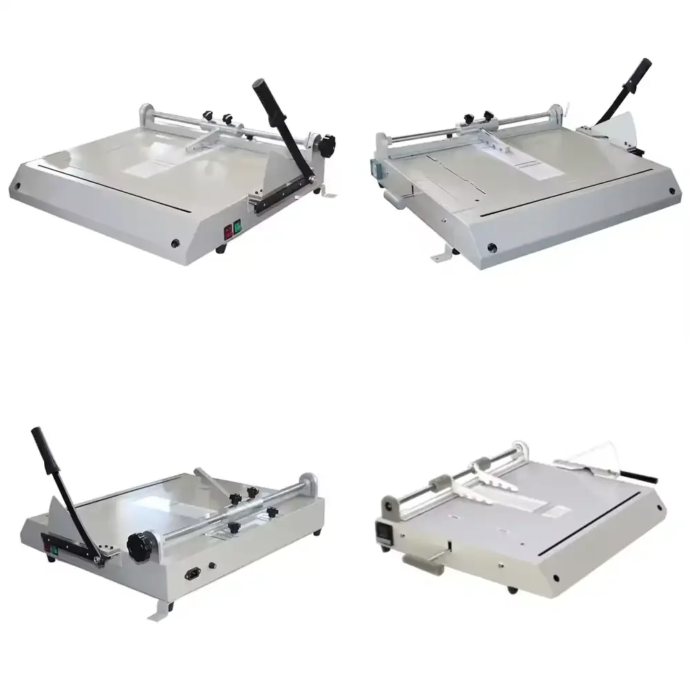 

Electric DC-100P Automatic Hardcover Press Groove Glue Binding Machine 220V A4/A3 Vertical Mounting for Center Positioning