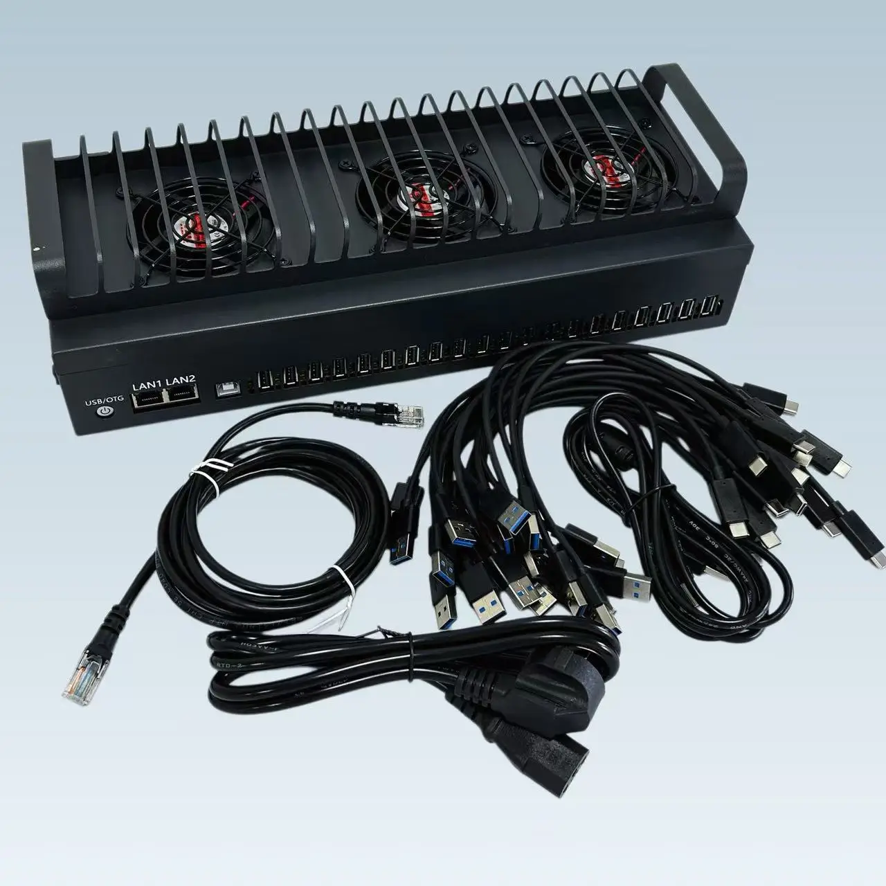 20-Port USB Hub Switch Upgraded Version Telephone Farm Supports USB/OTG dual-mode