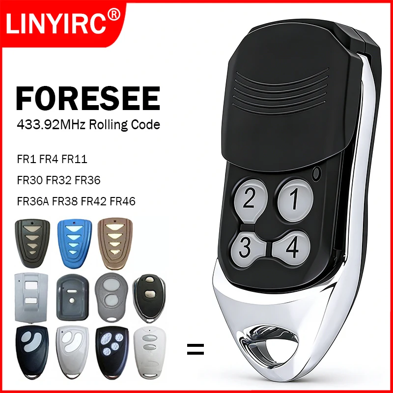

New FORESEE FR11 FR36 FR36A FR46 FR30 FR32 FR38 FR42 FR1 FR4 Garage Remote Control 433.92MHz Rolling Code Gate Remote Control