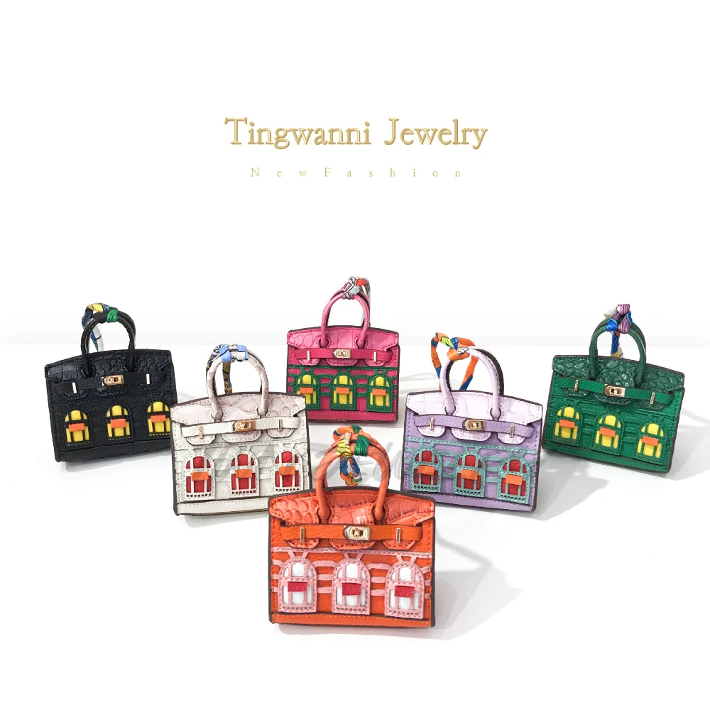 NEW Mini Earphone Bag Keychain Cute Bag Charms for Women,Bag Charms for Handbags Leather Handbag Decoration Purse Charm