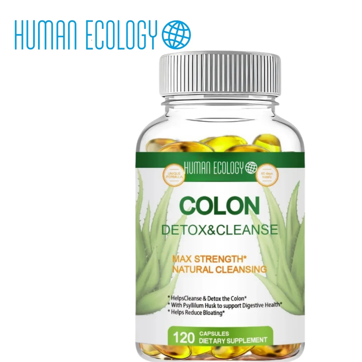 

HEALTH Colon Cleansing Supplement Full Body Detox Digestive Support Gut 120 Caps